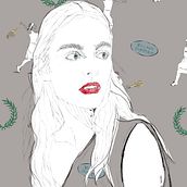 Diseño estampado textil pioneras del deporte femenino . Design, Costume Design, Graphic Design, and Traditional illustration project by inmaculada fernandez - 07.18.2017