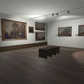 Sala con cuadros Museo San Telmo (Donostia - San Sebastián, España). 3D, Architecture & Interior Architecture project by Sergio Hernando - 07.19.2017