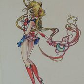 sailor moon. Traditional illustration project by El Lino de Adàn AR - 07.20.2017