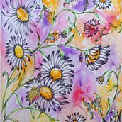 "Sinfonía de mariposas". Acuarela, grafito y lápiz de color sobre papel Basik. 50 x 70 cm. 2.016.. Projekt z dziedziny  Sztuki piękne użytkownika Juan del Pino Escabias - 23.07.2017