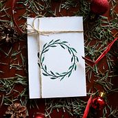 Watercolor Christmas postcard. Un proyecto de Diseño de Anna Garcia Montolio - 01.01.2017