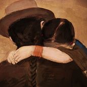 Abrazo de padre e hija indígenas de Ecuador.. Design project by David Gramal - 12.30.2018