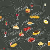 Mapa ilustrado del Barrio Húmedo de León. Projekt z dziedziny Projektowanie graficzne użytkownika Ángel de Marcos López - 18.09.2020