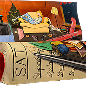Bridget Jones Book Bench Design. Un proyecto de Diseño, Diseño, creación de muebles					, Ilustración tradicional y Pintura de Paula Bressel - 09.04.2015