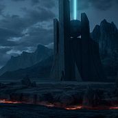 Alien world - Matte painting. Film, Collage, Photograph, and Traditional illustration project by Jose Miguel Gordaliza - 08.07.2017