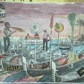 TRANSFERENCIA, ACUARELAS Y COLLAGE. Ilustração tradicional projeto de Luciana Garcilazo - 09.08.2017