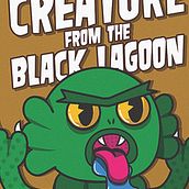 Póster película Creature from the black lagoon. Un proyecto de Diseño gráfico, Ilustración tradicional, Cine, Diseño, Diseño de personajes e Ilustración vectorial de Perla Rivas - 12.08.2017