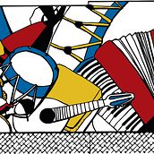 Museo de la música de Barbadás Ein Projekt aus dem Bereich Urban Art, Traditionelle Illustration und Vektorillustration von P L - 14.08.2017
