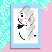 La chica lineal. Un proyecto de Ilustración tradicional, Diseño, Diseño gráfico e Ilustración vectorial de Andrea Marchand - 15.08.2017