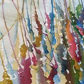 Acuarela Algas + purpurina. Fine Arts, Traditional illustration, and Painting project by Sonia Santandreu - 08.17.2017