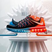 "Nike Airmax". 3D, Design gráfico, Publicidade, e Retoque fotográfico projeto de Ane Garcia de la Fuente - 17.08.2017