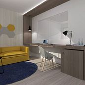 SUITE HOTEL . Un projet de 3D, Design , Design d'intérieur et Infographie de Lorena García - 23.10.2016