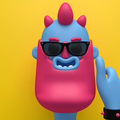 Meu projeto do curso: Diseño de personajes en Cinema 4D: del boceto a la impresión 3D. Projekt z dziedziny 3D,  Animacja i Projektowanie postaci użytkownika José Augusto - 25.08.2017