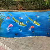 Mural en colegio. Un proyecto de Arte urbano de Pablo - 26.08.2017