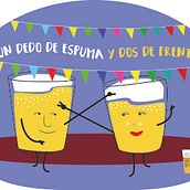 un dedo de espuma y dos de frente . Un proyecto de Diseño gráfico e Ilustración vectorial de Iris Bonany - 24.07.2017