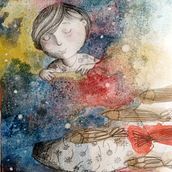 Porque nadie más en tu lugar me abrazará con tanto amor.... Traditional illustration project by Thais Barbosa - 09.01.2017