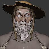 Don Quijote sketch made in blender. 3D, and Character Design project by Tonatiuh de San Julián - 09.07.2017