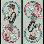 CAPICUAS (RETRATOS REVERSIBLES). Fine Arts, Character Design, Traditional illustration, Paper Craft, and Painting project by Teresa Suau Fa - 09.09.2017