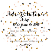 Invitaciones "Bautiboda". Un progetto di Design, Graphic design e Lettering di Nuria Somalo Cervantes - 18.05.2017