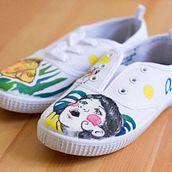 Zapatillas Personalizadas por encargo. Un projet de Conception de chaussures et Illustration traditionnelle de Guiomar del Río Lanchas - 21.09.2017