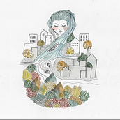 Ilustración para el libro Canción de los Días por Viajar. Un proyecto de Ilustración tradicional de Lucía Barrón - 08.09.2016