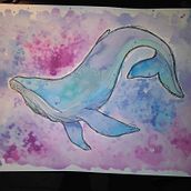 Watercolor Whale. Un progetto di Illustrazione tradizionale e Illustrazione vettoriale di Maria Isabel Román Rodríguez - 27.09.2017