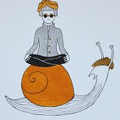Slow life. Ilustração tradicional projeto de Ainara Altuna - 05.10.2016