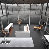 GlassHouse_Interior. Un proyecto de 3D, Arquitectura interior, Diseño, Diseño de interiores, Diseño industrial, Infografía y Post-producción fotográfica		 de Jose Luis Paz - 09.10.2017