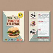 Gráfica publicitaria - Vintage Burger Festival. Un projet de Design graphique , et Publicité de Mark Zednan - 09.10.2017