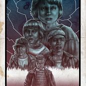 stranger things  . % Alan Varona tarafından hazırlanan Geleneksel illüstras, Ve on projesi - 10.12.2017