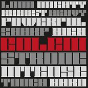 Golem display font. Graphic Design, Lettering, T, and pograph project by Oscar Cobo Mas - 10.13.2017