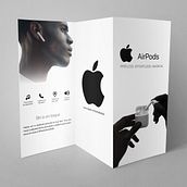 Folleto Apple Airpods. Advertising, Art Direction, and Design project by Jorge López - 10.16.2017