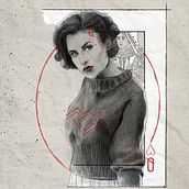 Audry Horne, reina de corazones. Twin Peaks. Film, Video, TV, Graphic Design, and Traditional illustration project by Marina Díaz Fernández - 10.16.2017