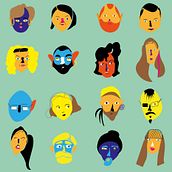 Some people faces are weird.. Un proyecto de Animación de personajes, Diseño de personajes, Ilustración tradicional e Ilustración vectorial de Mercurial Indigo - 17.10.2017