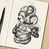 Inktober 2017. Un projet de Design , Conception de personnages et Illustration traditionnelle de Anthony Nuñez - 01.10.2017