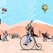 Un domingo en el desierto. Traditional illustration project by Erick Herrera Velasco - 10.19.2017