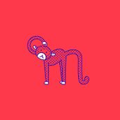 "m" es de mono. Un proyecto de Artesanía, Diseño gráfico, Ilustración vectorial y Tipografía de Alba Parera - 20.10.2017