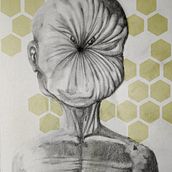 El hombre que fue a sorber pero fue absorbido. . Een project van  Beeldende kunst y Traditionele illustratie van Alberto Martinez Romero - 22.10.2017