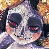 Muerte que contempla Vida, Vida que contempla muerte.. Projekt z dziedziny Trad, c i jna ilustracja użytkownika Karla Zepeda - 23.10.2017