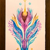 Ka'avo, simetría orgánica. Traditional illustration project by Neus Mahiques Art - 10.15.2017