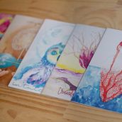 Colección Postales con Alma. Traditional illustration project by Neus Mahiques Art - 12.01.2016