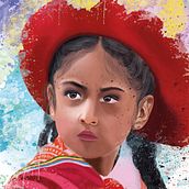 Ilustración Digital (Técnica acuarela en photoshop). Design, and Traditional illustration project by LUIS CARDENAS - 10.24.2016