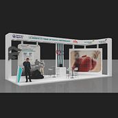 Stand para laboratorio farmacéutico Boehringer. Un proyecto de 3D, Arquitectura interior, Diseño, creación de muebles					, Diseño de producto y Eventos de Noelia Muñoz - 05.09.2017