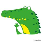 Ilustración cocodrilo . Ilustração vetorial projeto de Carina Galliano - 26.10.2017