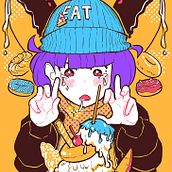 Sundae Best. Ilustração tradicional projeto de Felipe Castillo - 26.10.2017