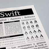 Swift: Espécimen tipográfico | Font Specimen. Design editorial, e Design gráfico projeto de Laura Jorba Torras - 27.10.2017