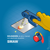 Soldadura SMAW. Animation, Design, Vector Illustration & Infographics project by Francisco Javier González y García - 05.15.2017
