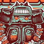 Posters serigrafiados edición limitada Jacknife Studio. Projekt z dziedziny Projektowanie graficzne, Trad, c, jna ilustracja i Sitodruk użytkownika Daniel Abella Payá - 01.11.2017