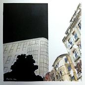 Sky II. Architecture, Traditional illustration, and Painting project by Marsilio Martín - 11.03.2017