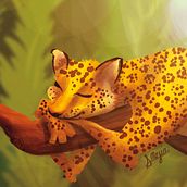 Jaguar. Projekt z dziedziny Trad, c i jna ilustracja użytkownika André Mejía R. - 25.10.2016